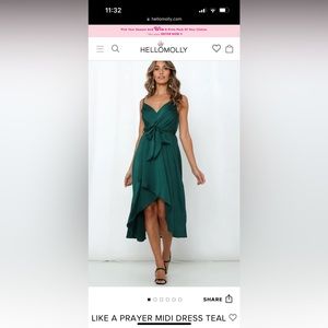 Teal midi dress - NWT - Hello Molly size XS